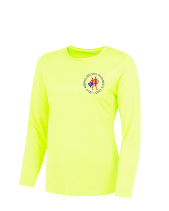 Rising Brook Runners Ladies Long Sleeve Hi Vis T-Shirt